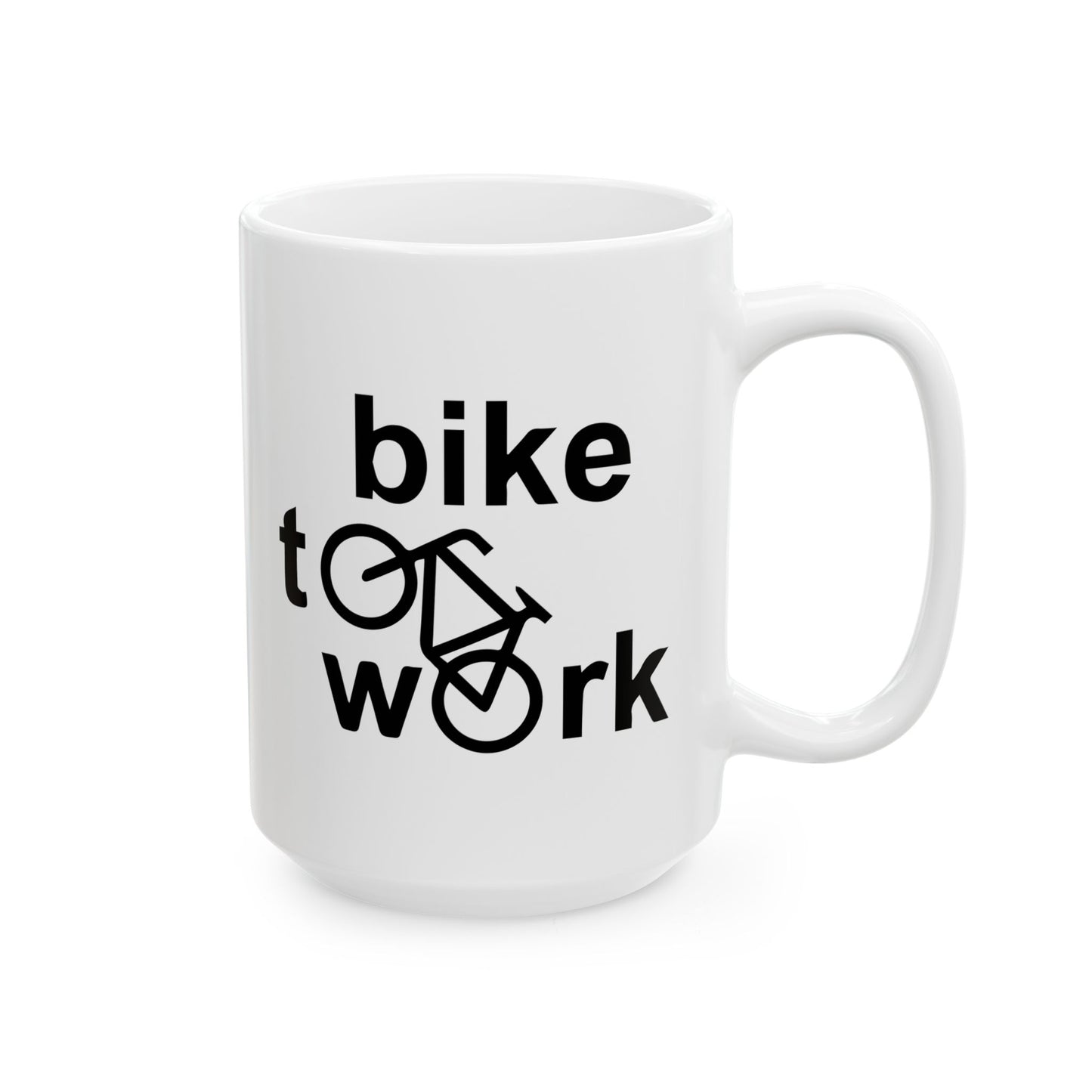 Pedal To Purpose Mug | Bike To Work Typography Art | Motivated Morning Coffee