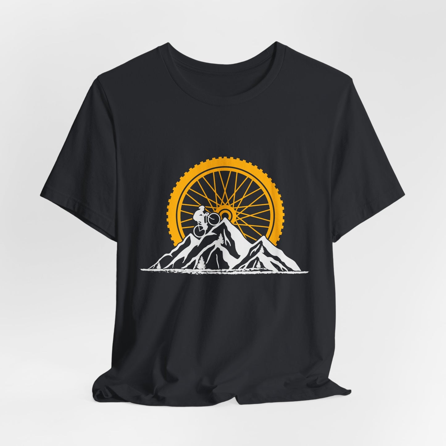 Mountain Bike Sunset T-Shirt - Minimal Cycling Graphic Tee