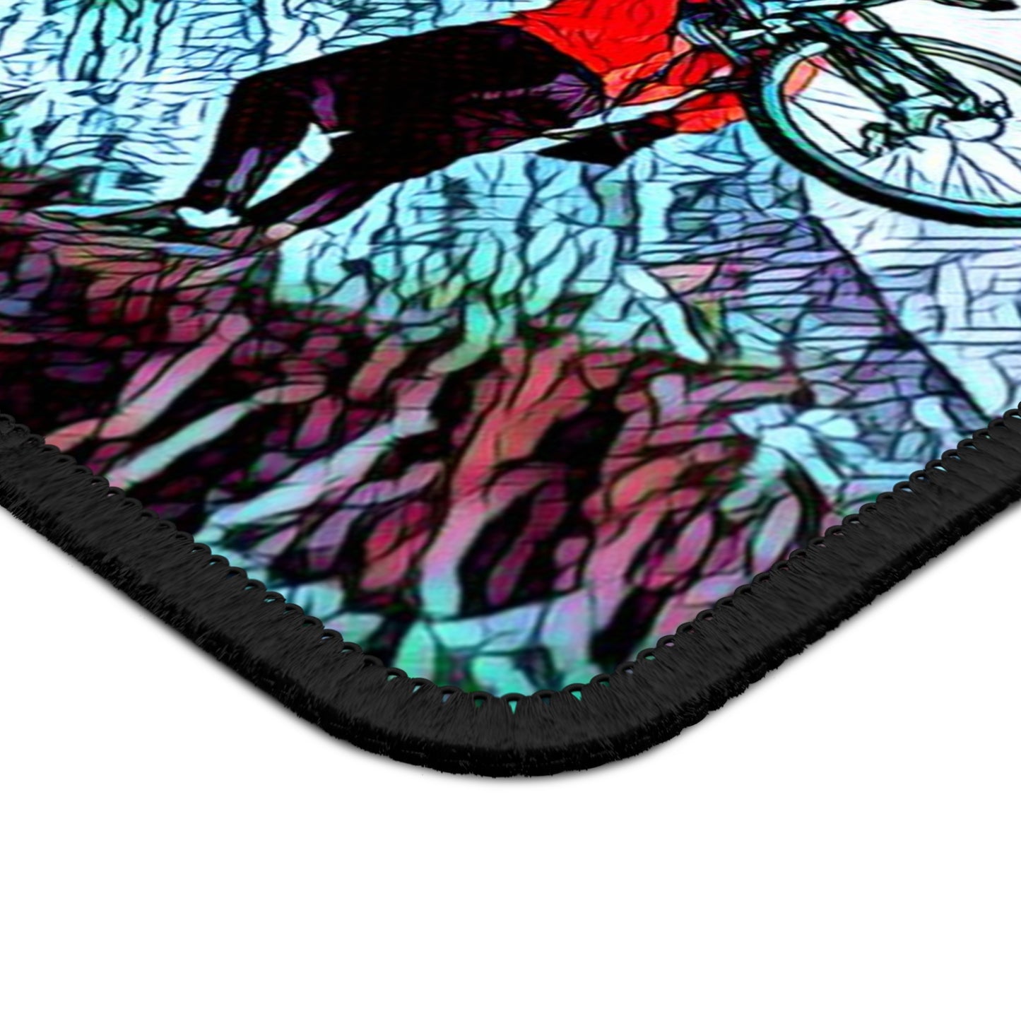 Mountain Bike Journey Mouse Pad - Scenic Cycling Desk Decor