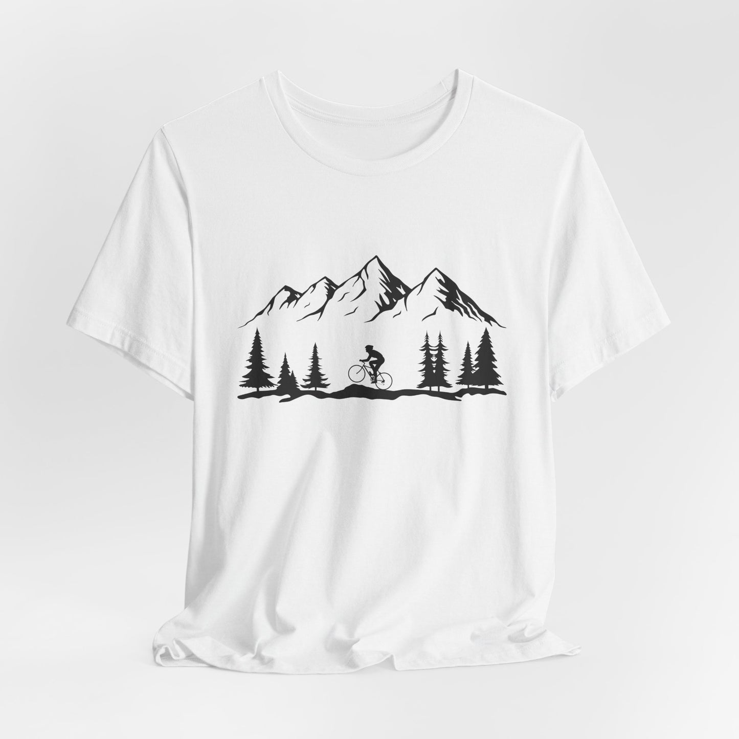 Minimalistic Bicycle Unisex Tee - Cyclist Gift, Short Sleeve Shirt, Unisex Jersey Top, Bike Lover T-Shirt, Cycling Tee, Minimalist Shirt
