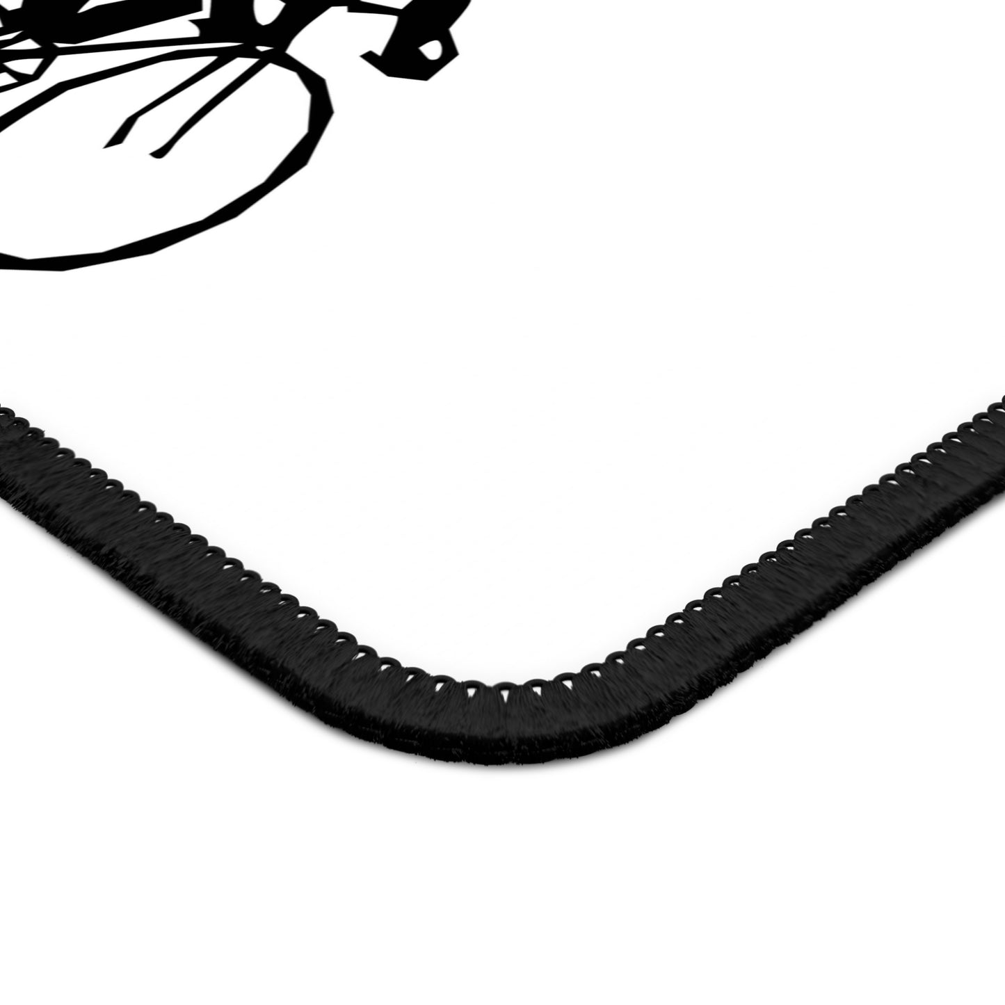 Cycling Rhythm Illustration Mouse Pad - Black and White Bike Desk Decor