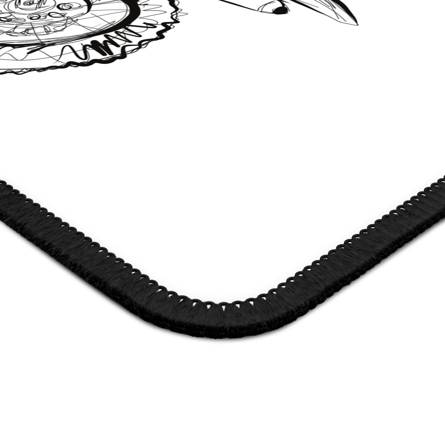 Bike Rider Sketch Mouse Pad, Cycling Desk Decor, Neoprene Mousepad for Bike Lovers