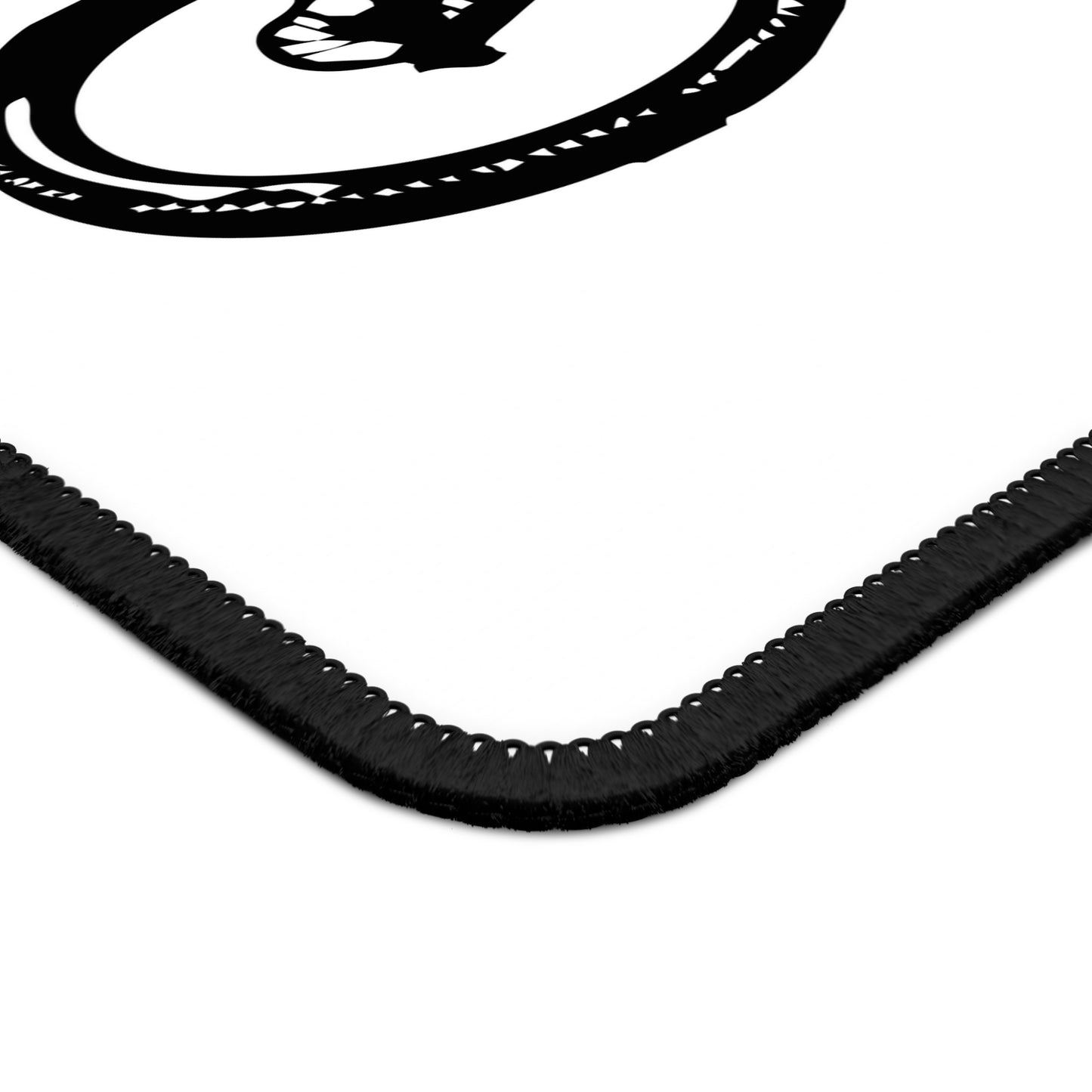 Minimal Mountain Bike Silhouette Mouse Pad - Black and White Cycling Desk Decor