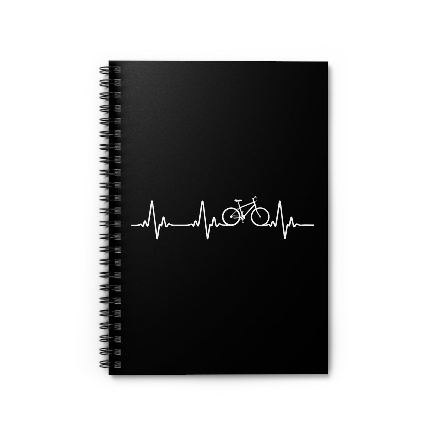 Spiral Notebook - Bicycle Heartbeat, Ruled Line, Gift for Bicycle Lover, Cycling Journal, Bike Enthusiast Stationery, Exercise Planner,