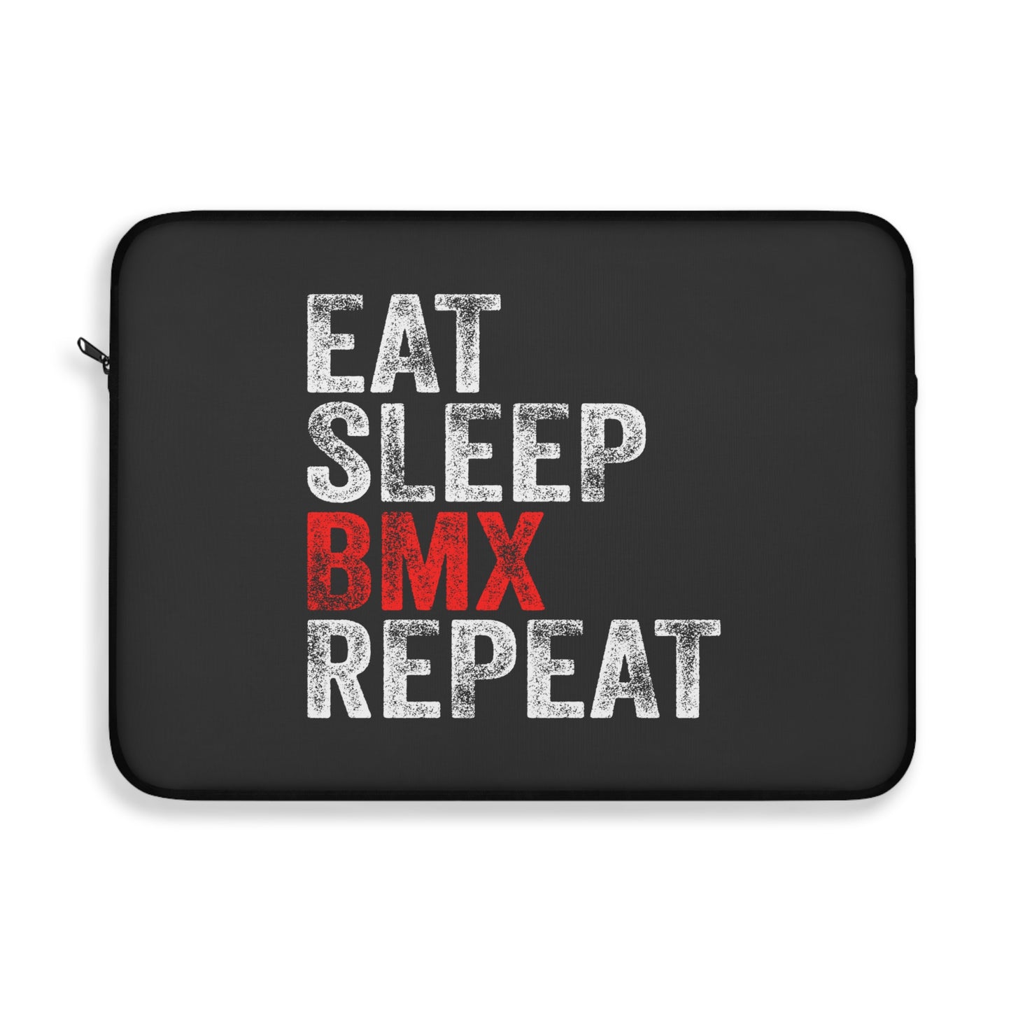 Eat Sleep BMX Repeat - Minimal BMX Laptop Sleeve for Riders