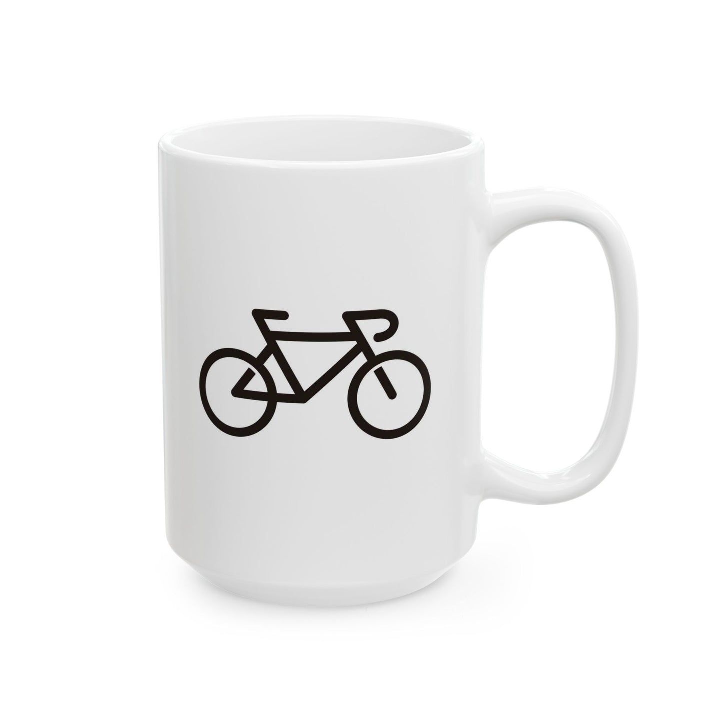 Simple Ride Icon Mug | Minimal Bicycle Symbol Art | Everyday Coffee Ease
