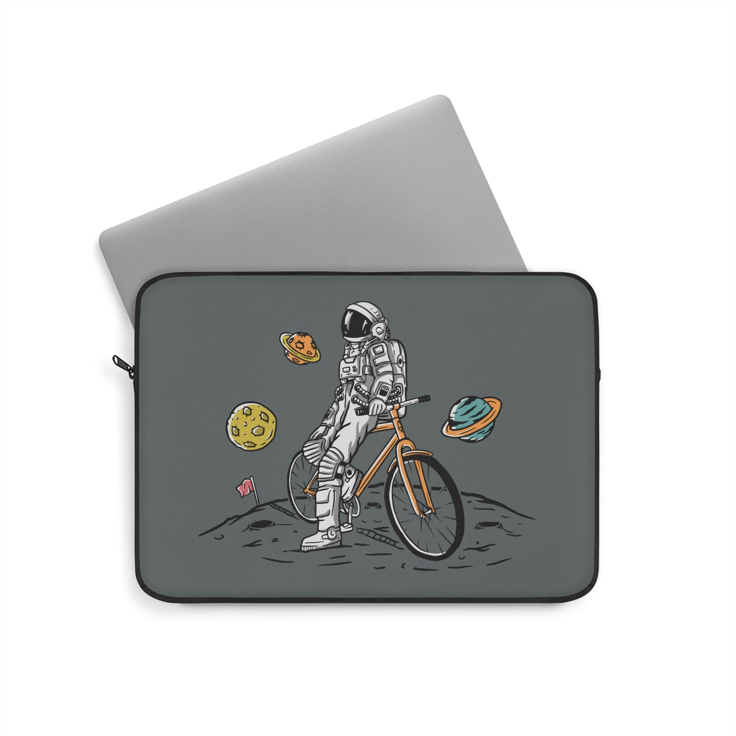 Cycling Beyond Gravity - Astronaut Bike Laptop Sleeve