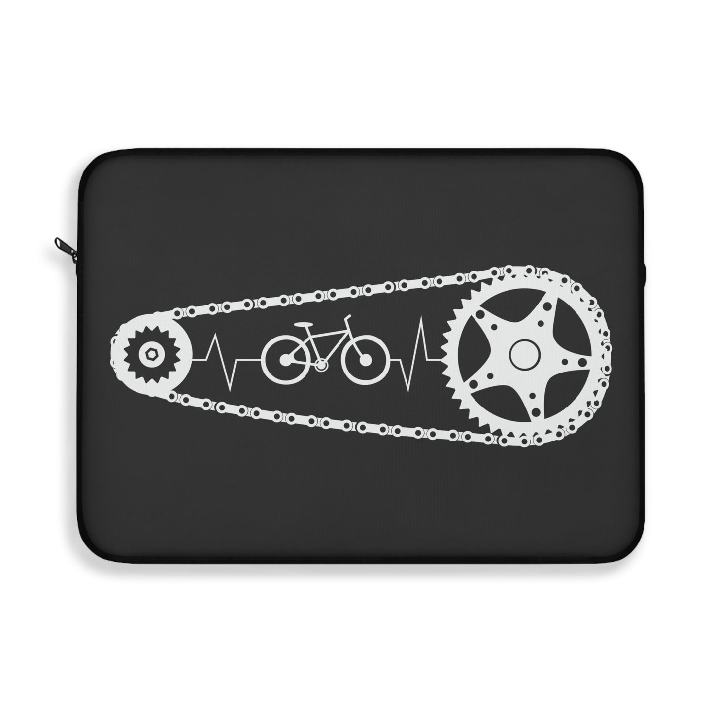Cycling Is My Rhythm - Minimal Bike Laptop Sleeve for Riders