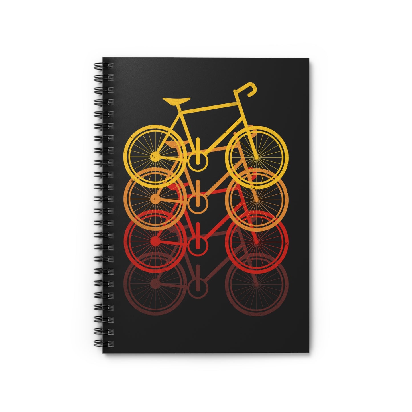 Layered Bicycle Spiral Notebook - Minimal Cycling Writing Journal