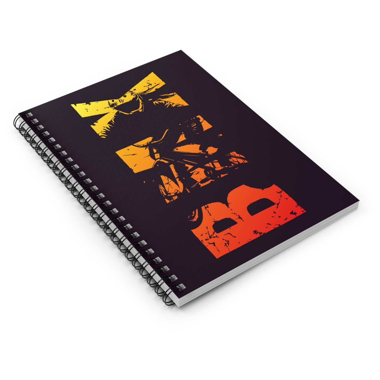 BMX Statement Spiral Notebook - Bold Cycling Writing Journal