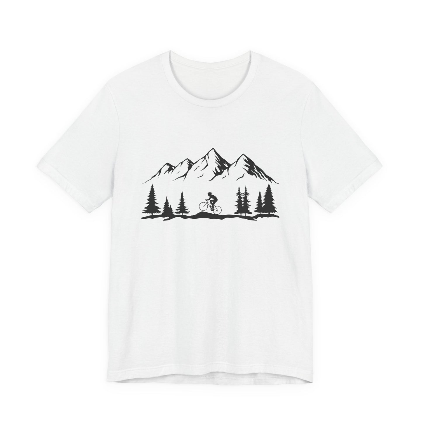Minimalistic Bicycle Unisex Tee - Cyclist Gift, Short Sleeve Shirt, Unisex Jersey Top, Bike Lover T-Shirt, Cycling Tee, Minimalist Shirt