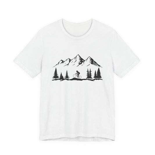 Minimalistic Bicycle Unisex Tee - Cyclist Gift, Short Sleeve Shirt, Unisex Jersey Top, Bike Lover T-Shirt, Cycling Tee, Minimalist Shirt
