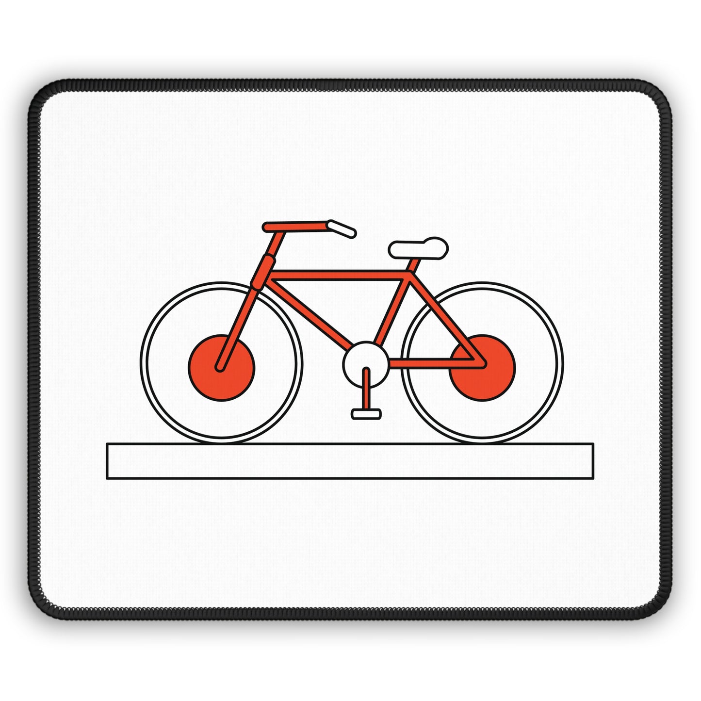 Minimal Bicycle Illustration Mouse Pad - Modern Bike Desk Decor