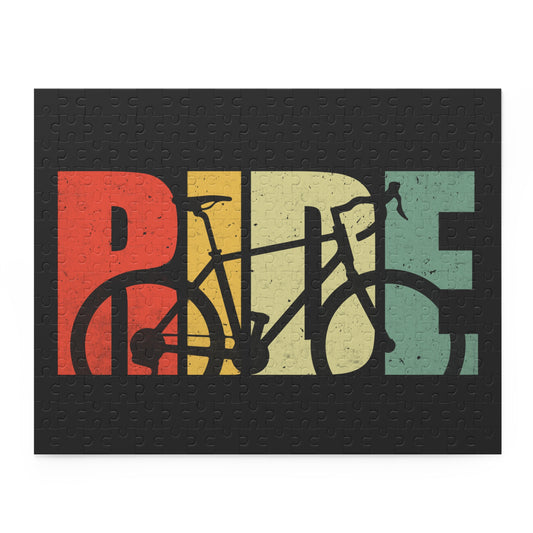 Bike Typography Jigsaw Puzzle - Retro Cycling Art Puzzle