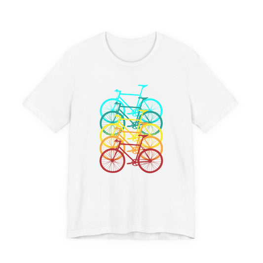 Cycling Enthusiast Tee, Bicycle Print Shirt, Bike Lover Gift, Unisex Jersey Top
