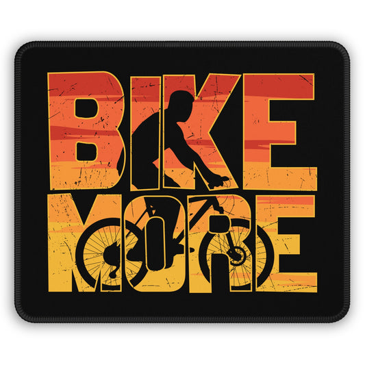 Bike More Cycling Mouse Pad - Retro Rider Desk Decor