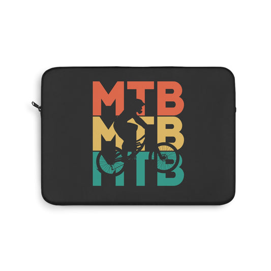 MTB Pattern - Graphic Mountain Bike Laptop Sleeve