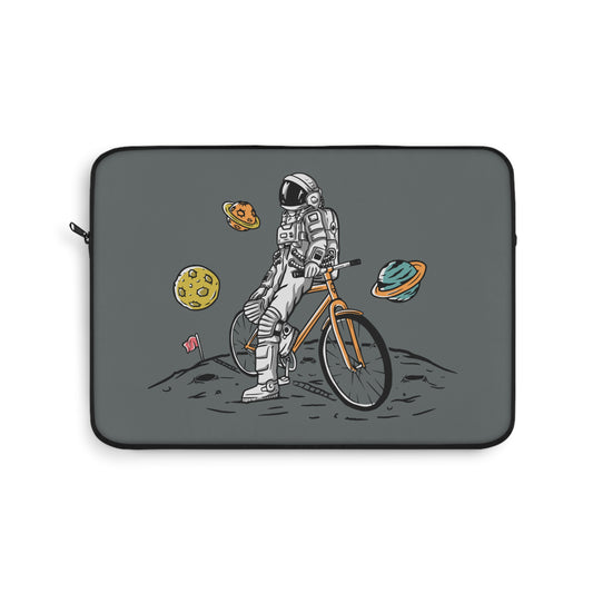 Cycling Beyond Gravity - Astronaut Bike Laptop Sleeve