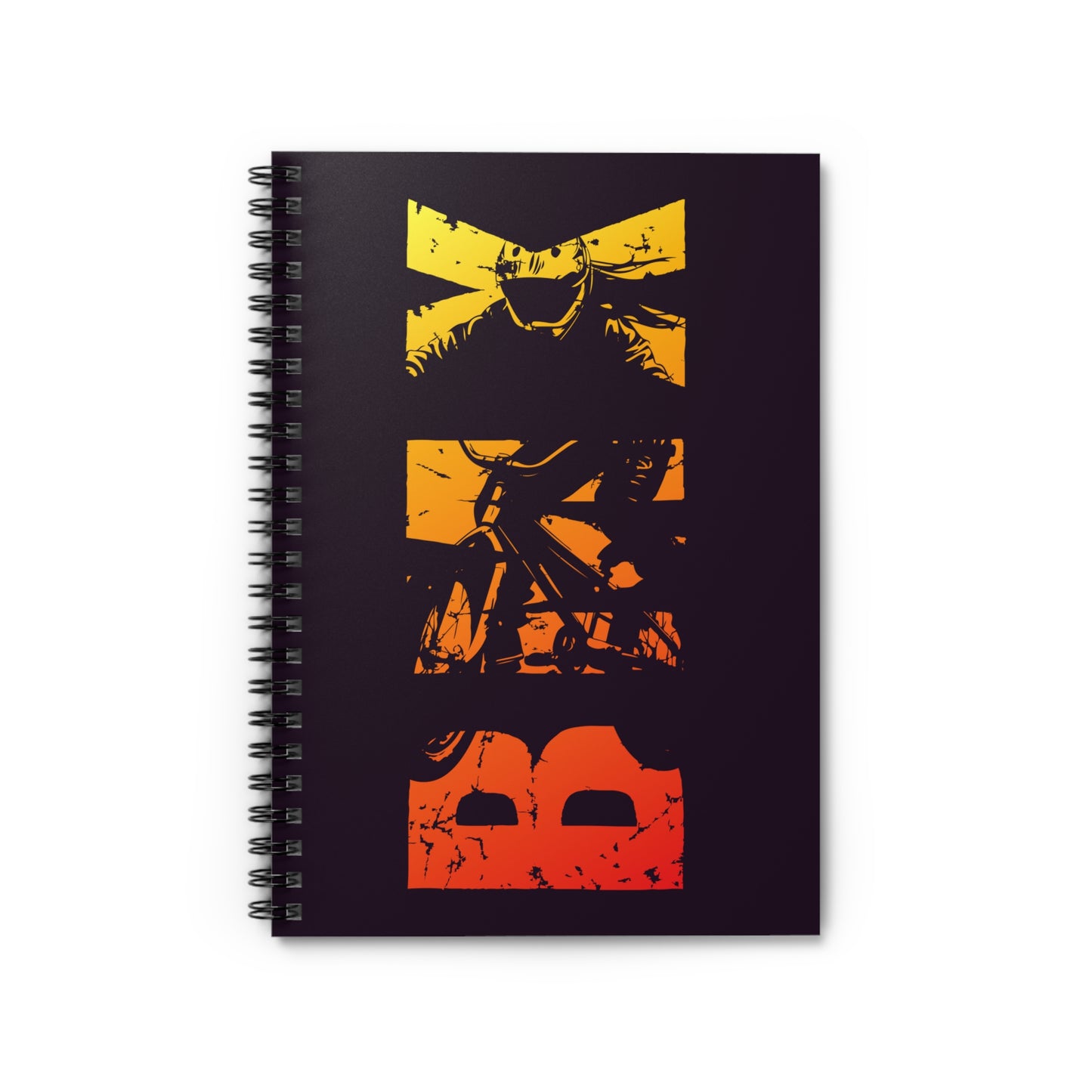 BMX Statement Spiral Notebook - Bold Cycling Writing Journal