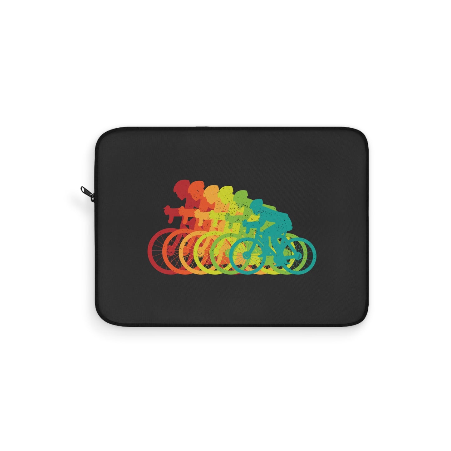 Cycling in Motion - Minimal Rainbow Bike Laptop Sleeve