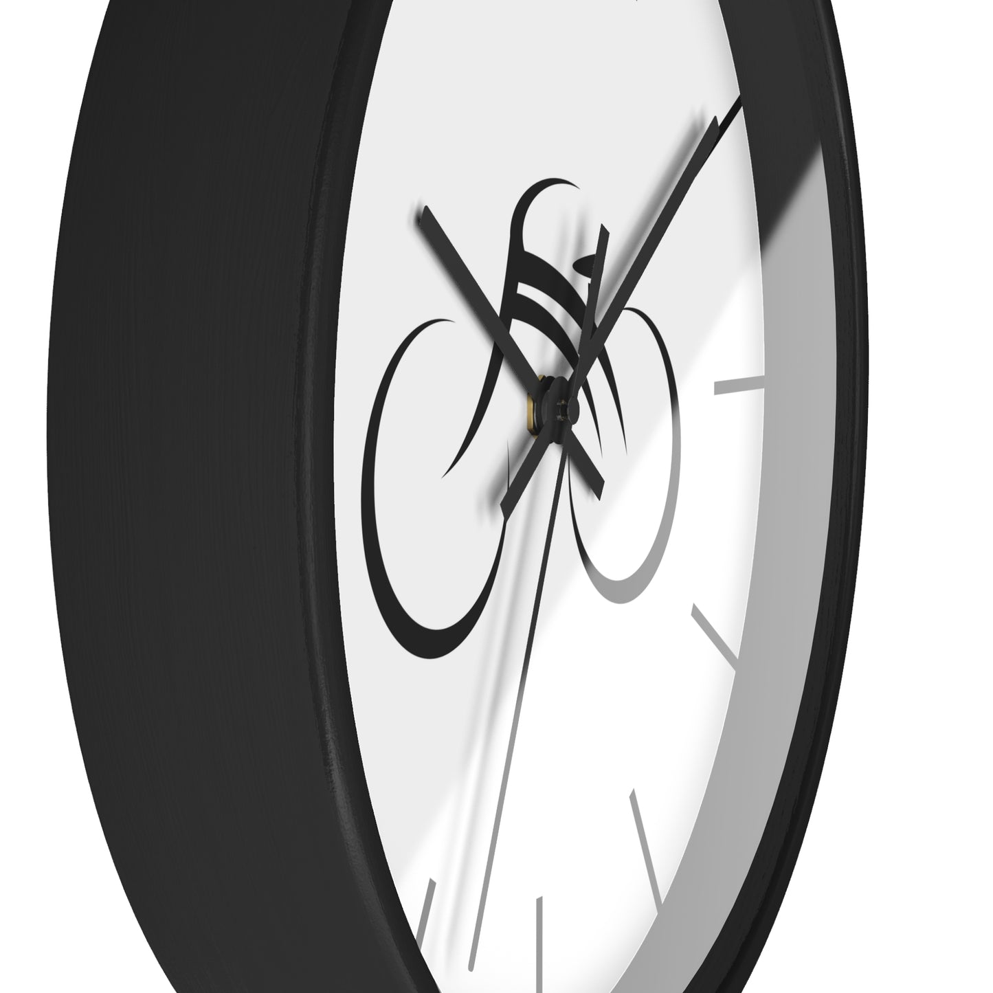 Minimal Bicycle Wall Clock - Modern Cycling Clock, Black and White Bike Home Decor