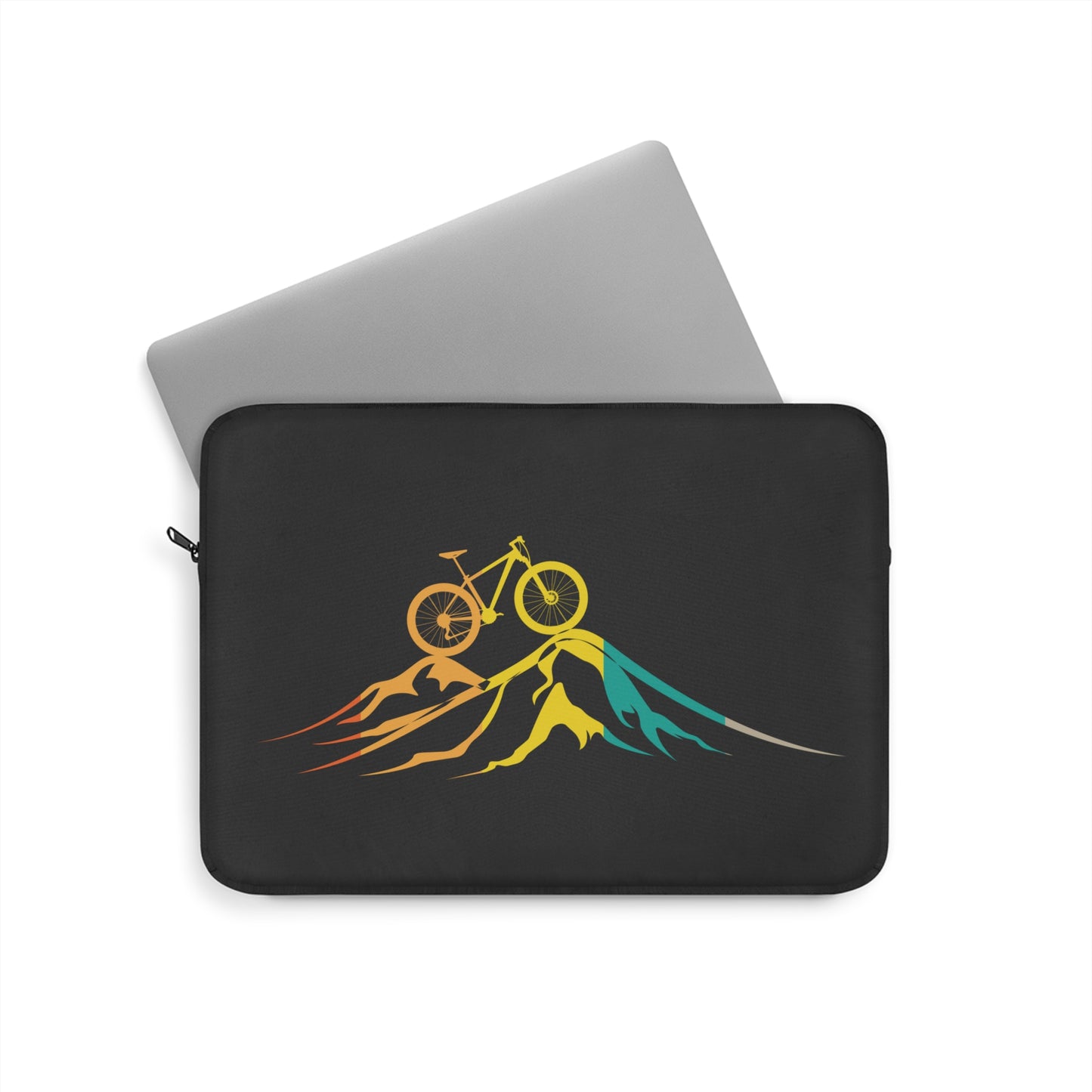 Ride Above It All - Minimal Mountain Bike Laptop Sleeve
