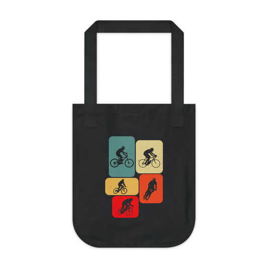 Cycling Lifestyle Tote Bag - Organic Cotton Bike Graphic Bag