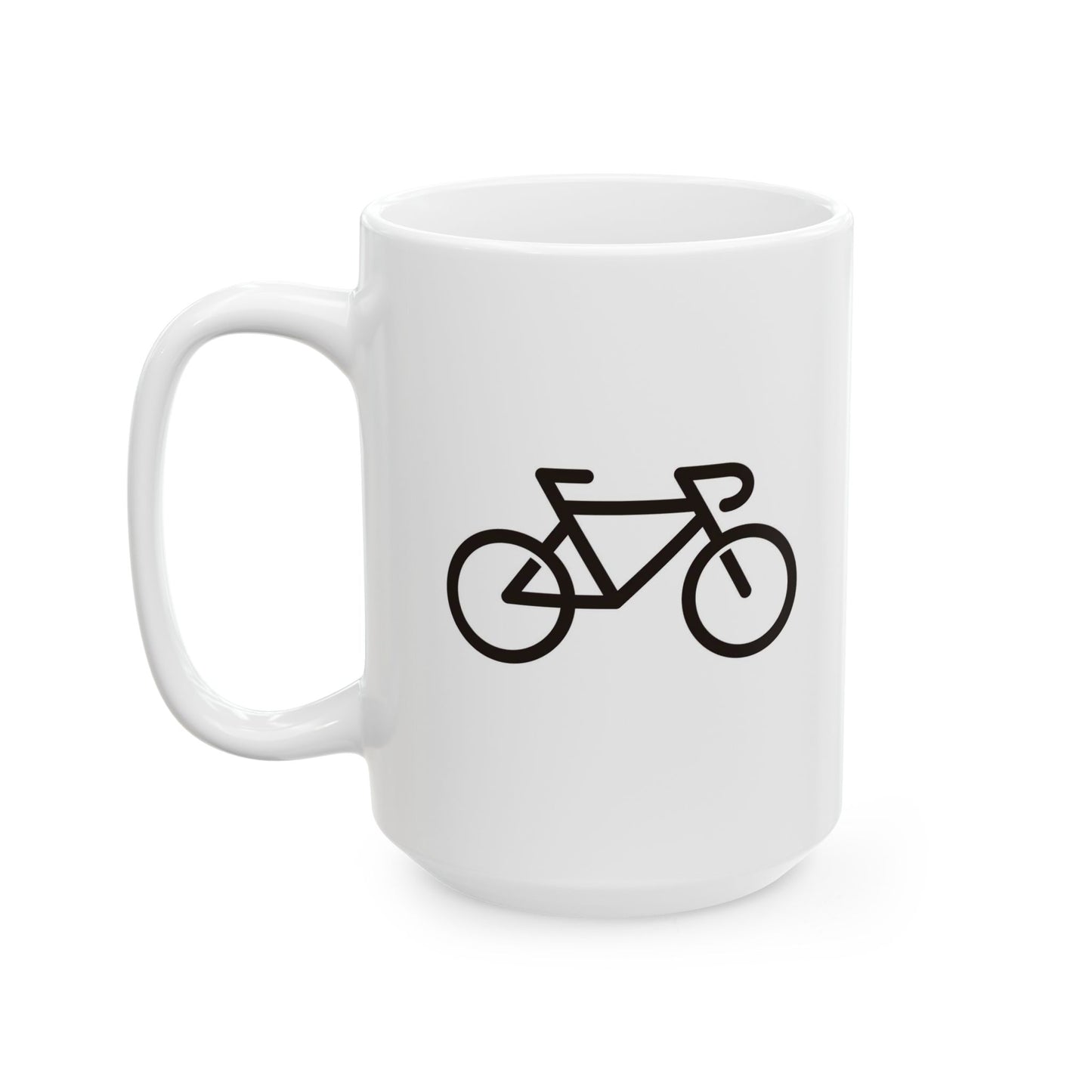 Simple Ride Icon Mug | Minimal Bicycle Symbol Art | Everyday Coffee Ease