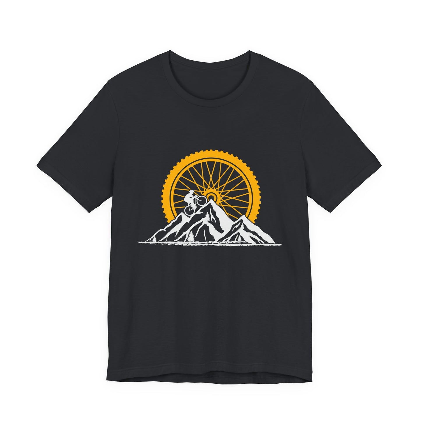 Mountain Bike Sunset T-Shirt - Minimal Cycling Graphic Tee