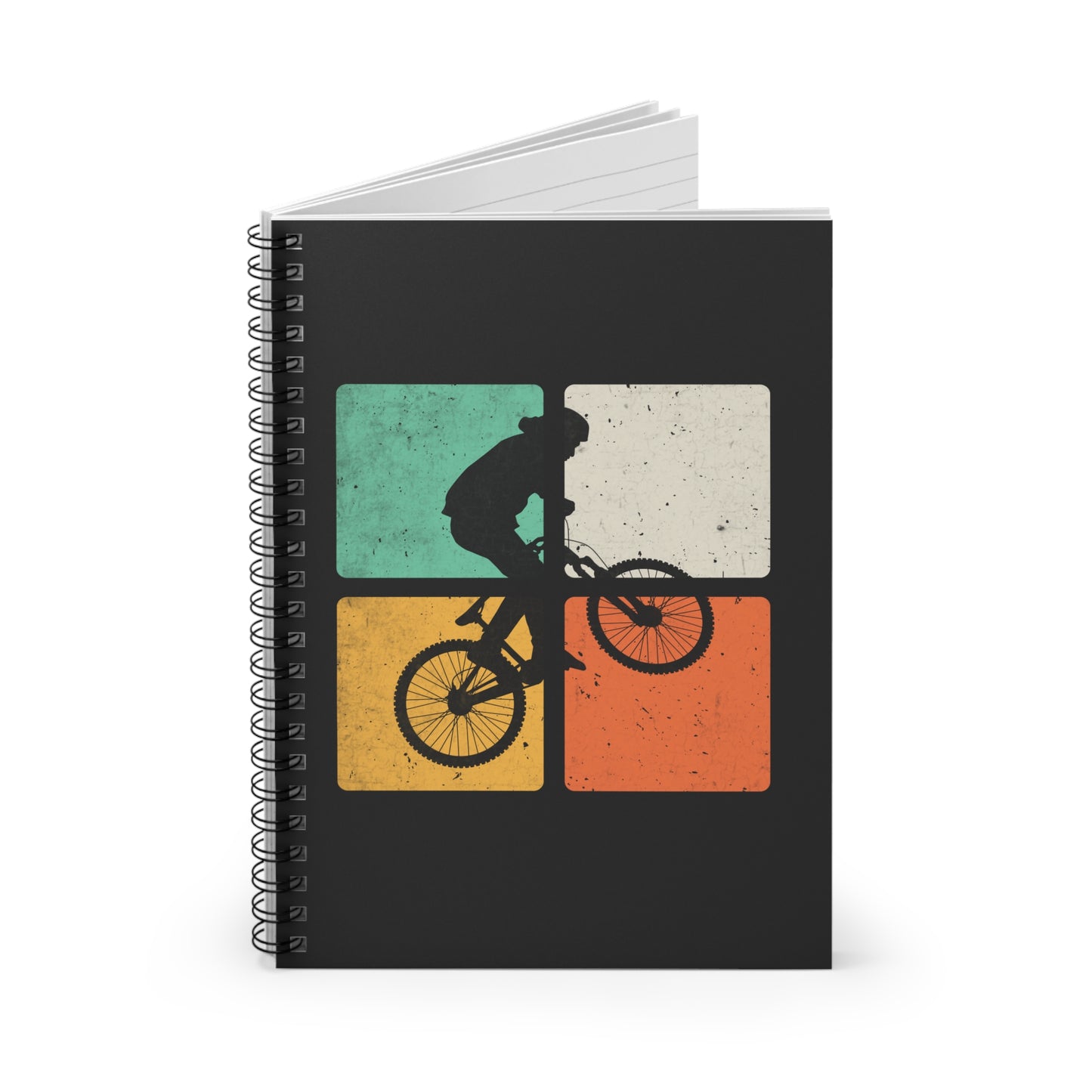 Cyclist Balance Spiral Notebook - Modern Cycling Writing Journal