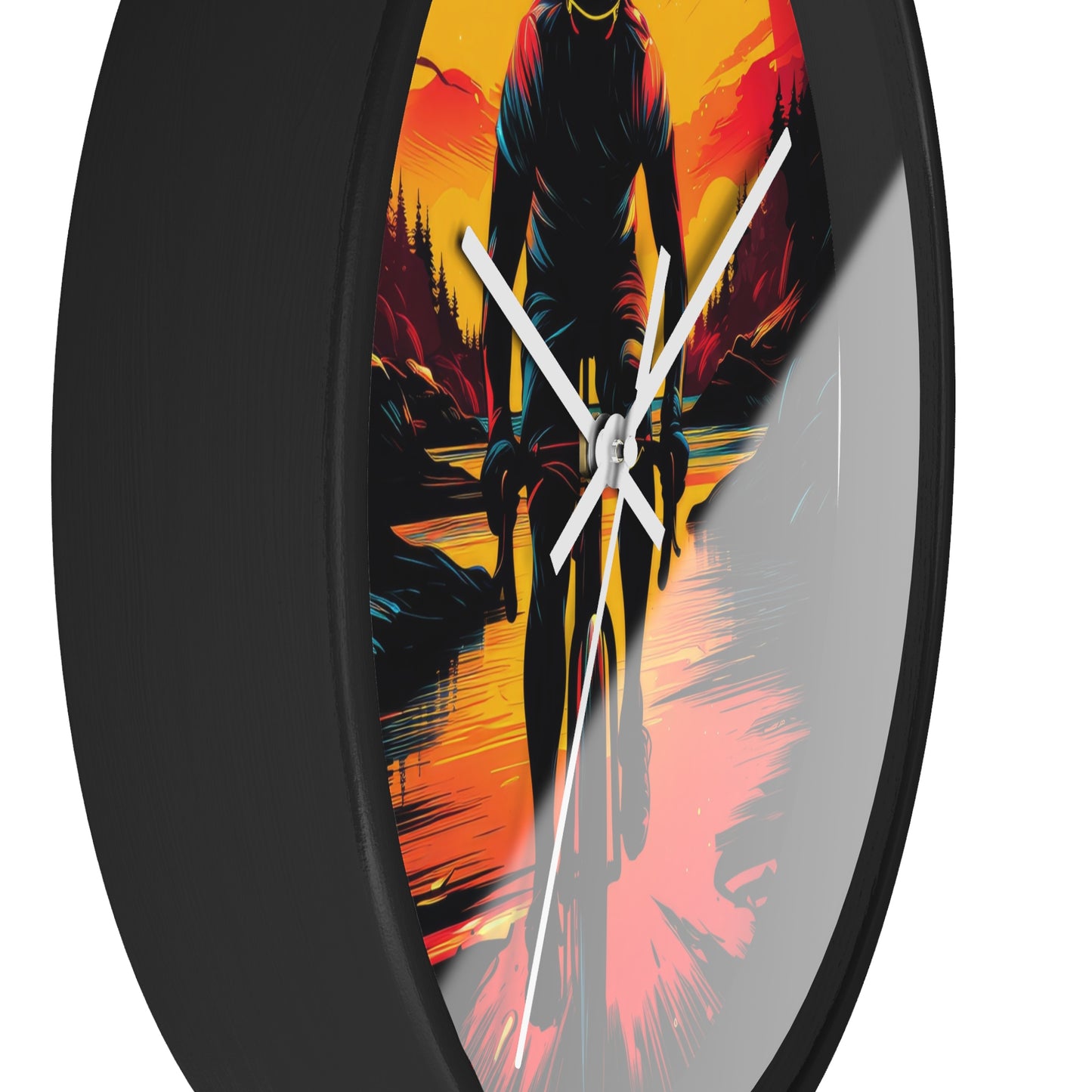 Cycling Wall Clock, Bike Enthusiast Gift, Bicycle Night Light Decor, Unique Cycling Lover Present, Sports Clock