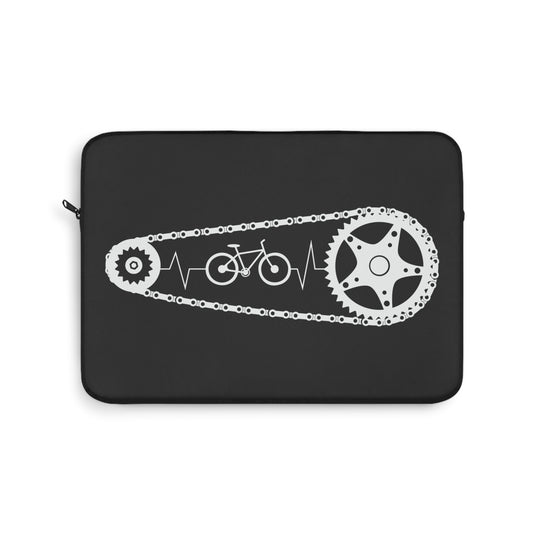Cycling Is My Rhythm - Minimal Bike Laptop Sleeve for Riders