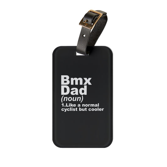 Funny BMX Dad Luggage Tag - Cooler Than a Normal Cyclist Travel Tag