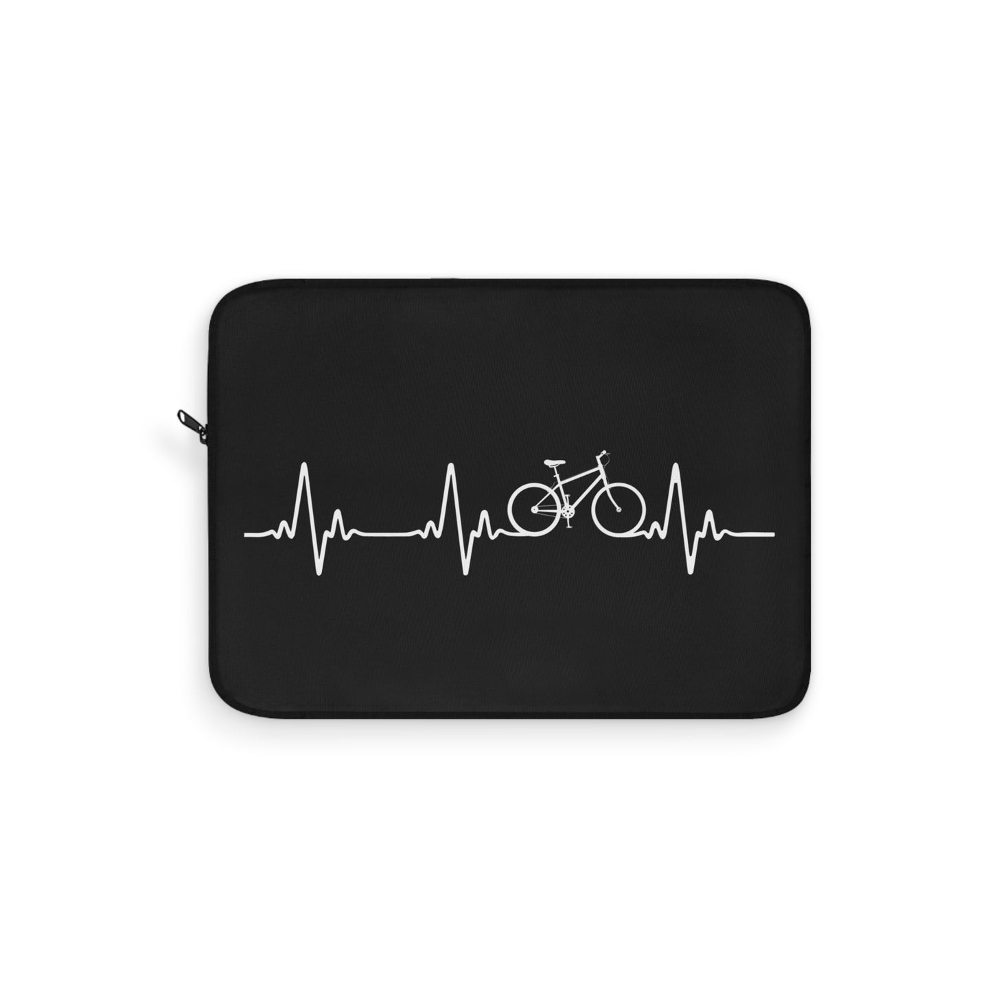 Cycling Laptop Sleeve, Bicycle Heartbeat, Bicycle Lover Gift, Protective Case, Tech Accessory, Computer Cover, Neoprene Bag