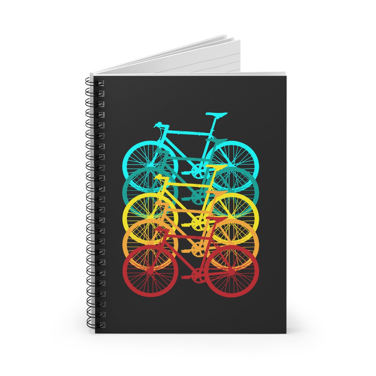 Layered Bicycle Spiral Notebook - Color Cycling Writing Journal