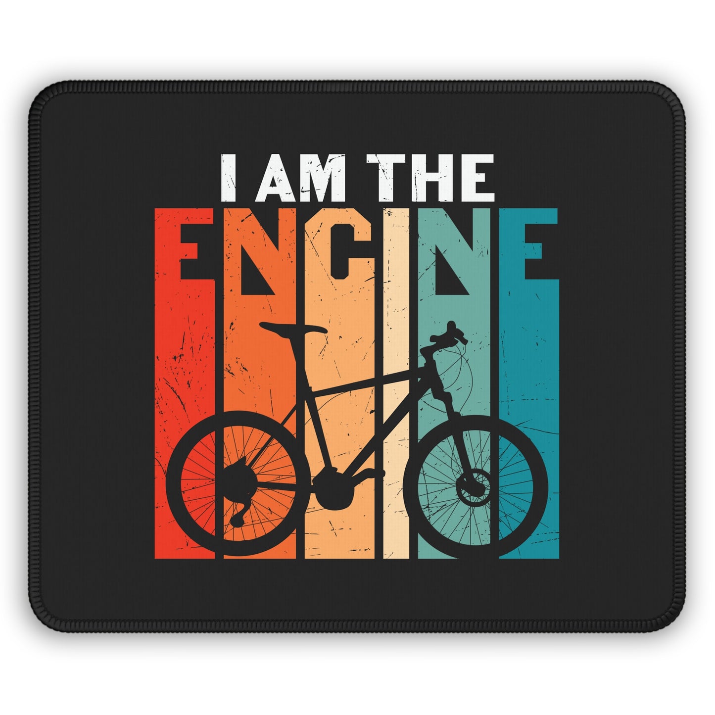 I Am the Engine Cycling Mouse Pad - Retro Bike Desk Decor