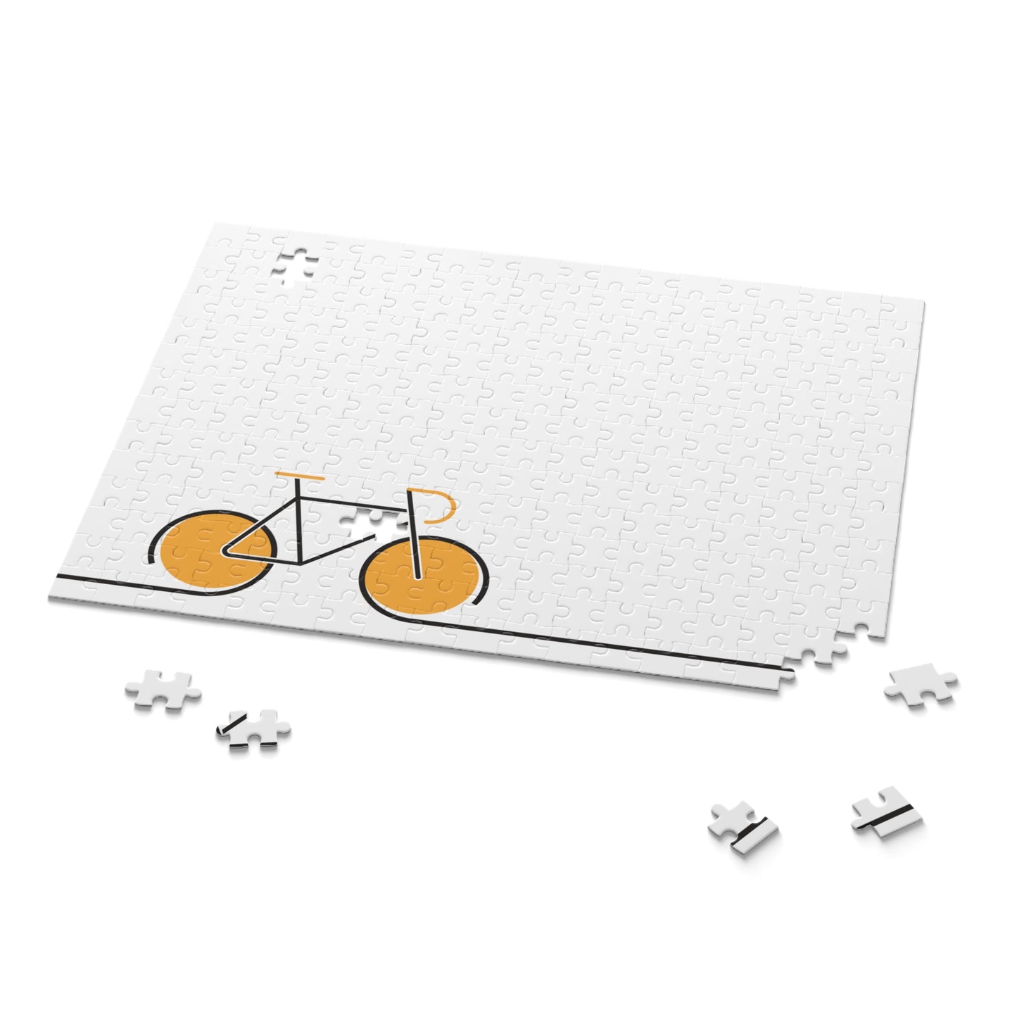 Minimal Bicycle  Puzzle - Modern Cycling Art Puzzle