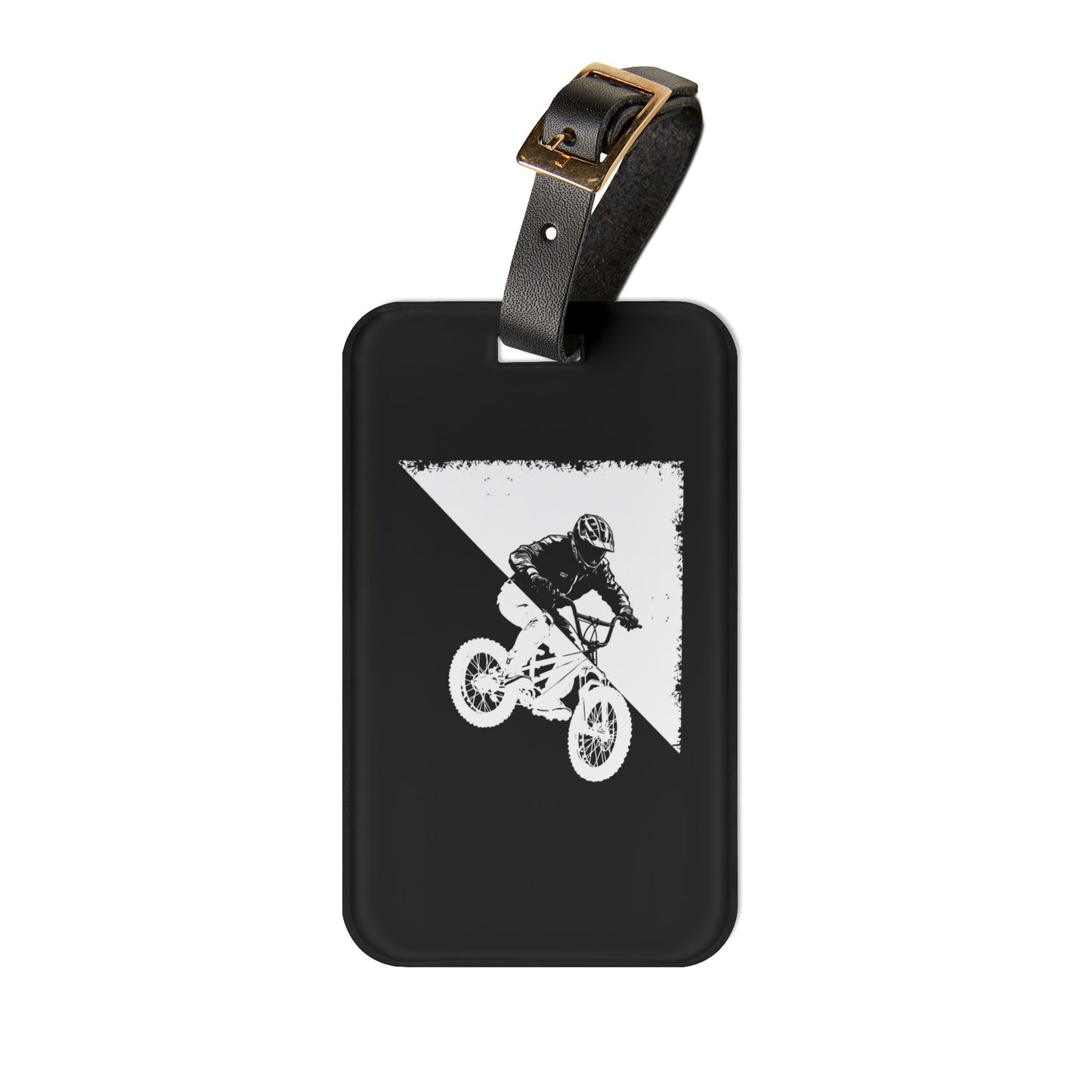 Cyclist Luggage Tag, Bike Lover Travel Gift with BMX Rider Design