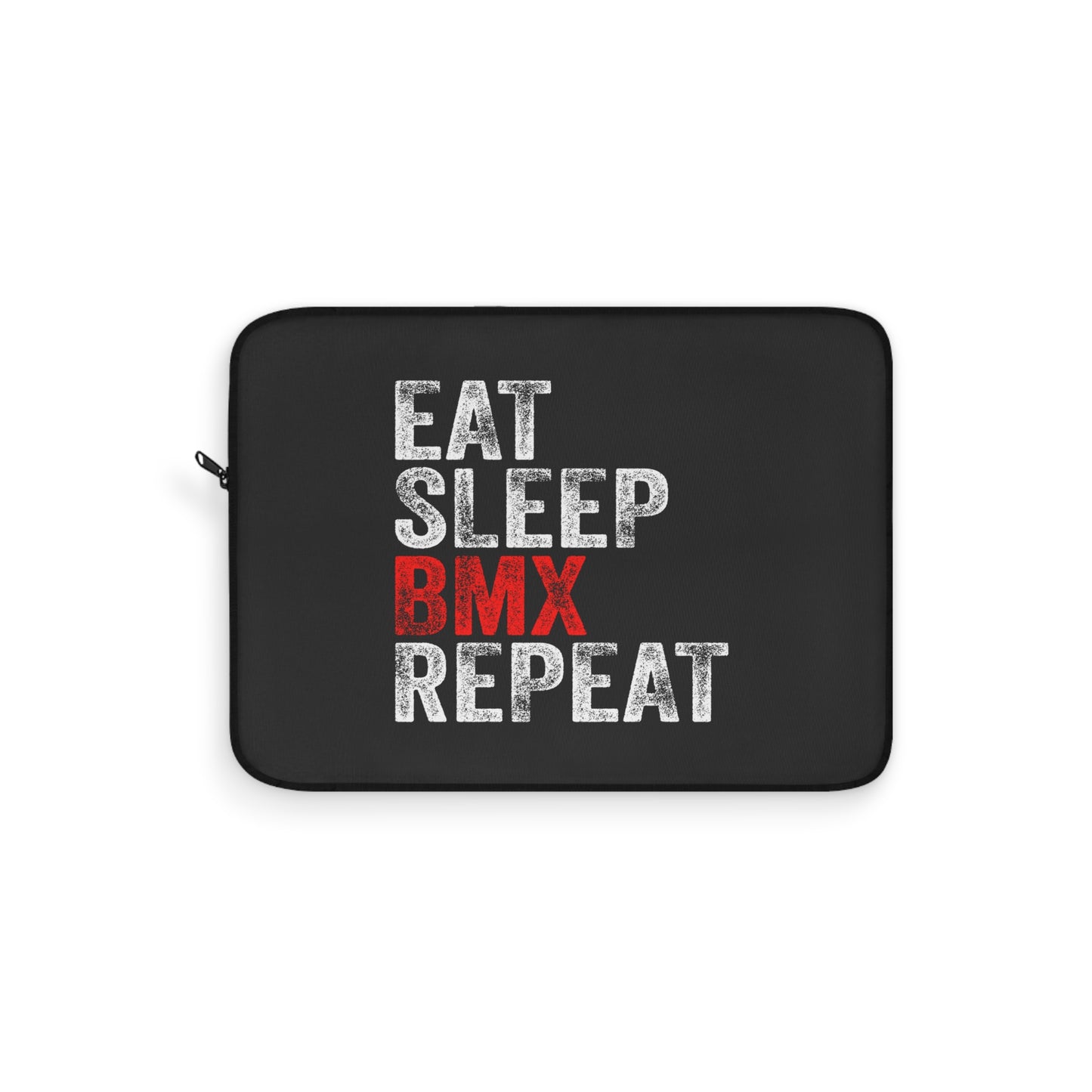 Eat Sleep BMX Repeat - Minimal BMX Laptop Sleeve for Riders