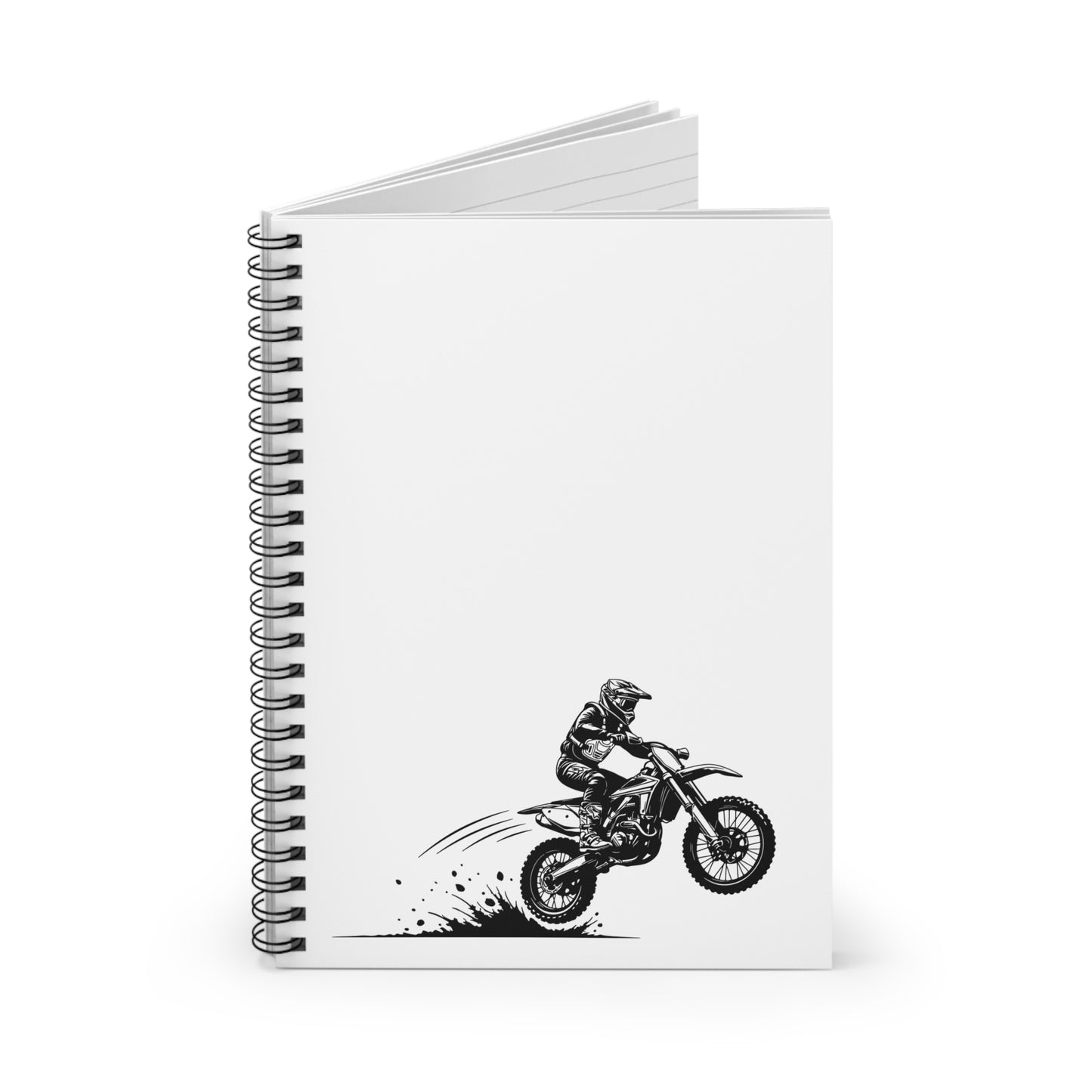 Motocross Minimal Spiral Notebook - Clean Riding Writing Journal