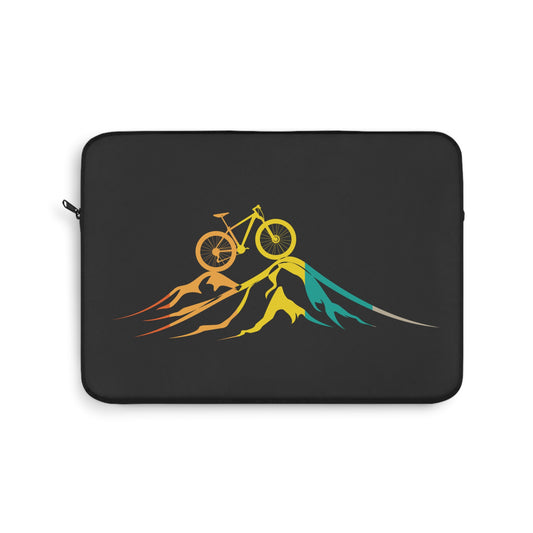 Ride Above It All - Minimal Mountain Bike Laptop Sleeve