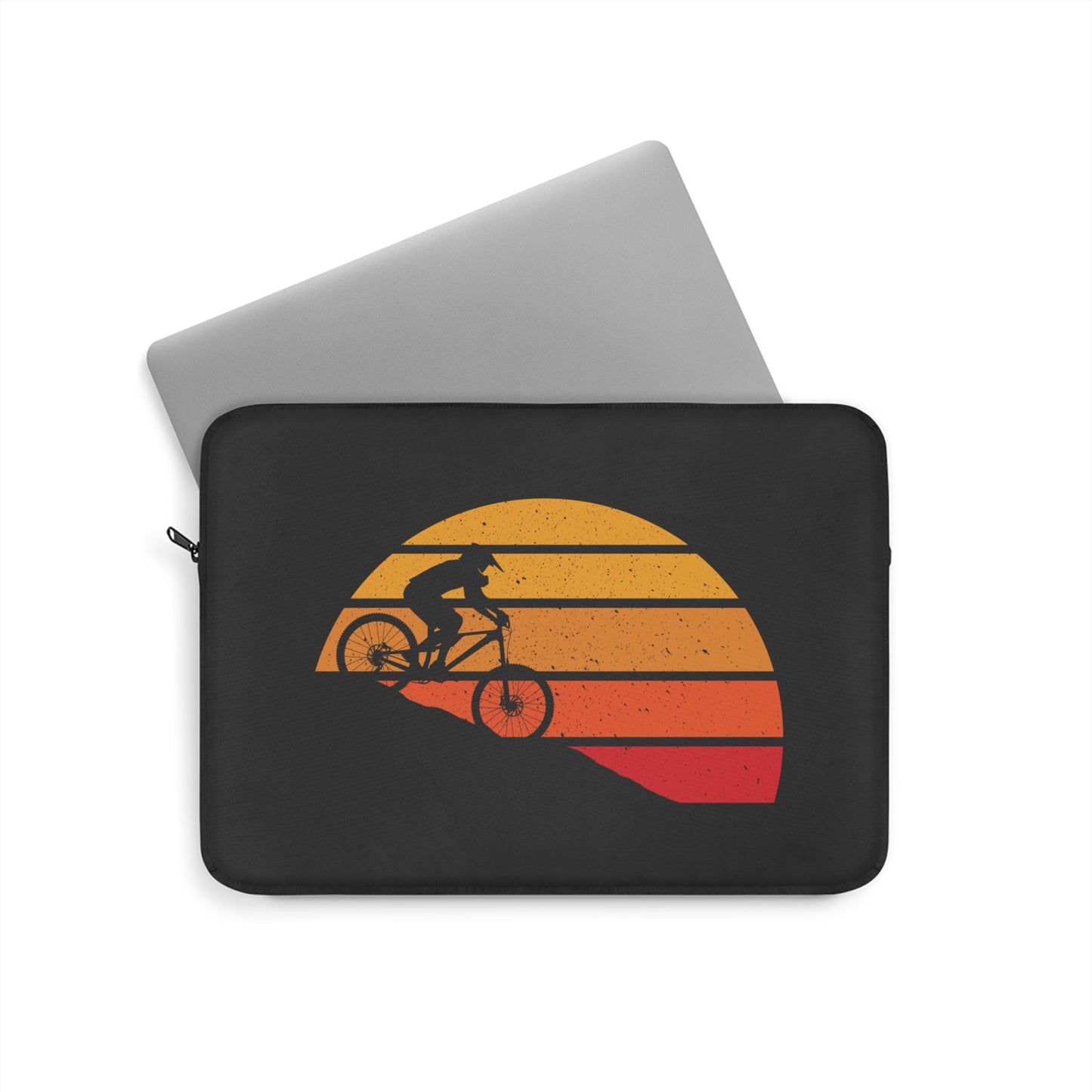 Ride at Sunset - Minimal Cycling Laptop Sleeve for Urban Riders