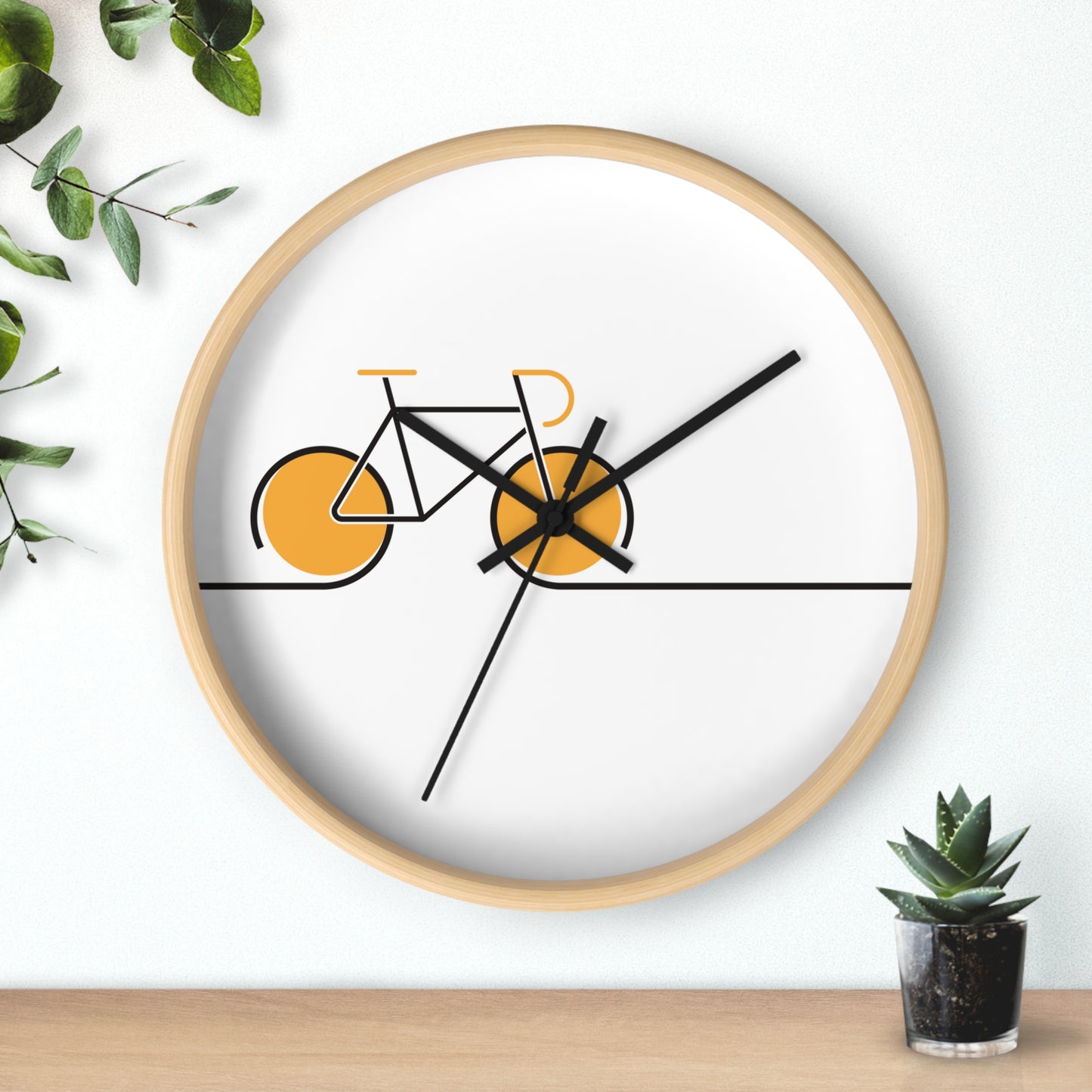 Minimal Bicycle Wall Clock - Modern Cycling Home Decor