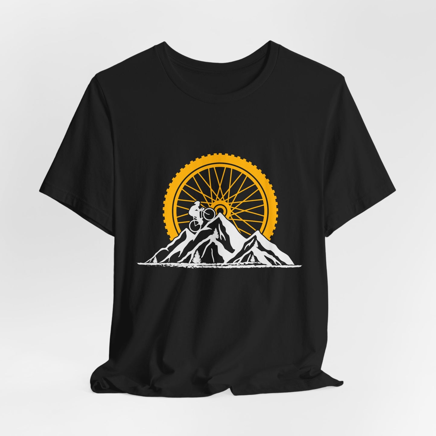 Mountain Bike Sunset T-Shirt - Minimal Cycling Graphic Tee