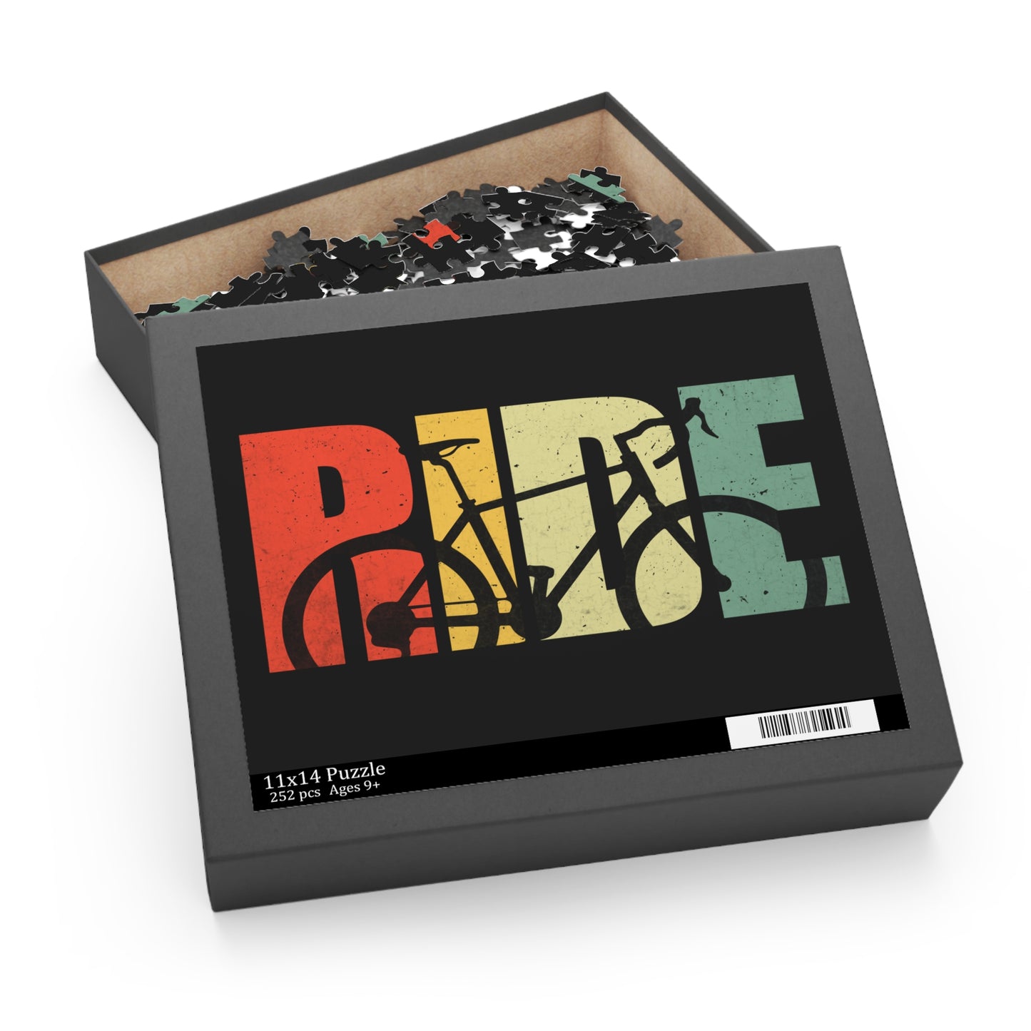 Bike Typography Jigsaw Puzzle - Retro Cycling Art Puzzle
