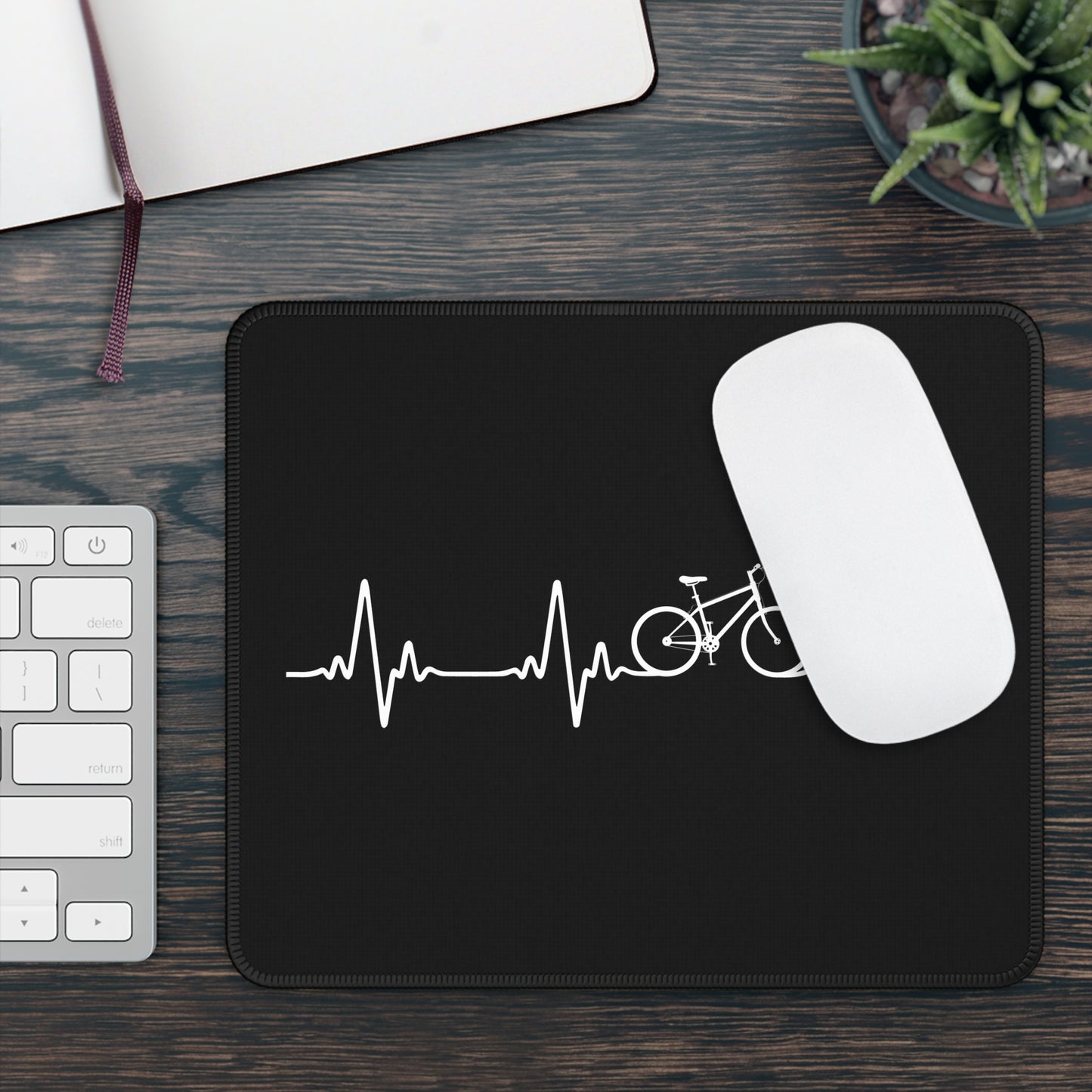 Gaming Mouse Pad - Bicycle Heartbeat, Cycling, Bicycle Lover Gift - Custom Desk Mat, Personalized Mousepad, Gaming Accessories, Desk Decor,