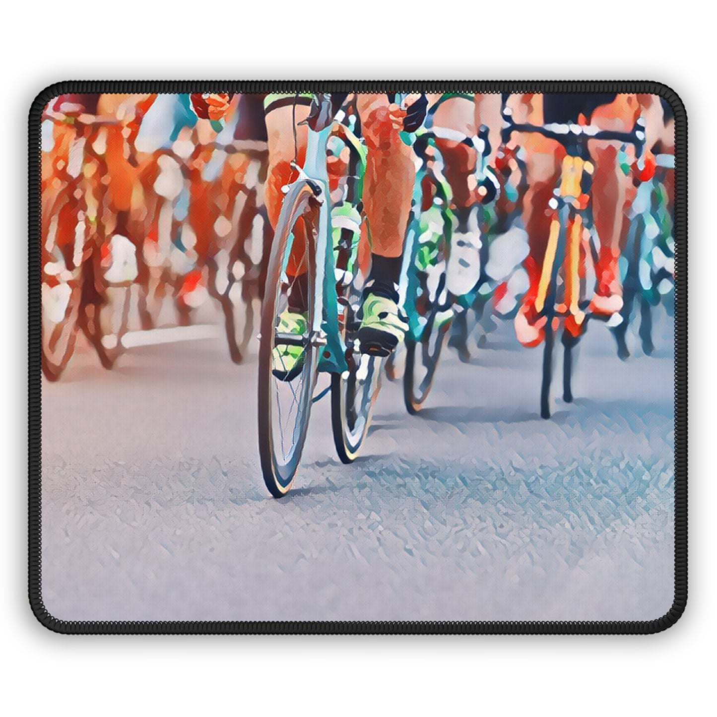 Group Ride Motion Mouse Pad - Dynamic Cycling Desk Decor