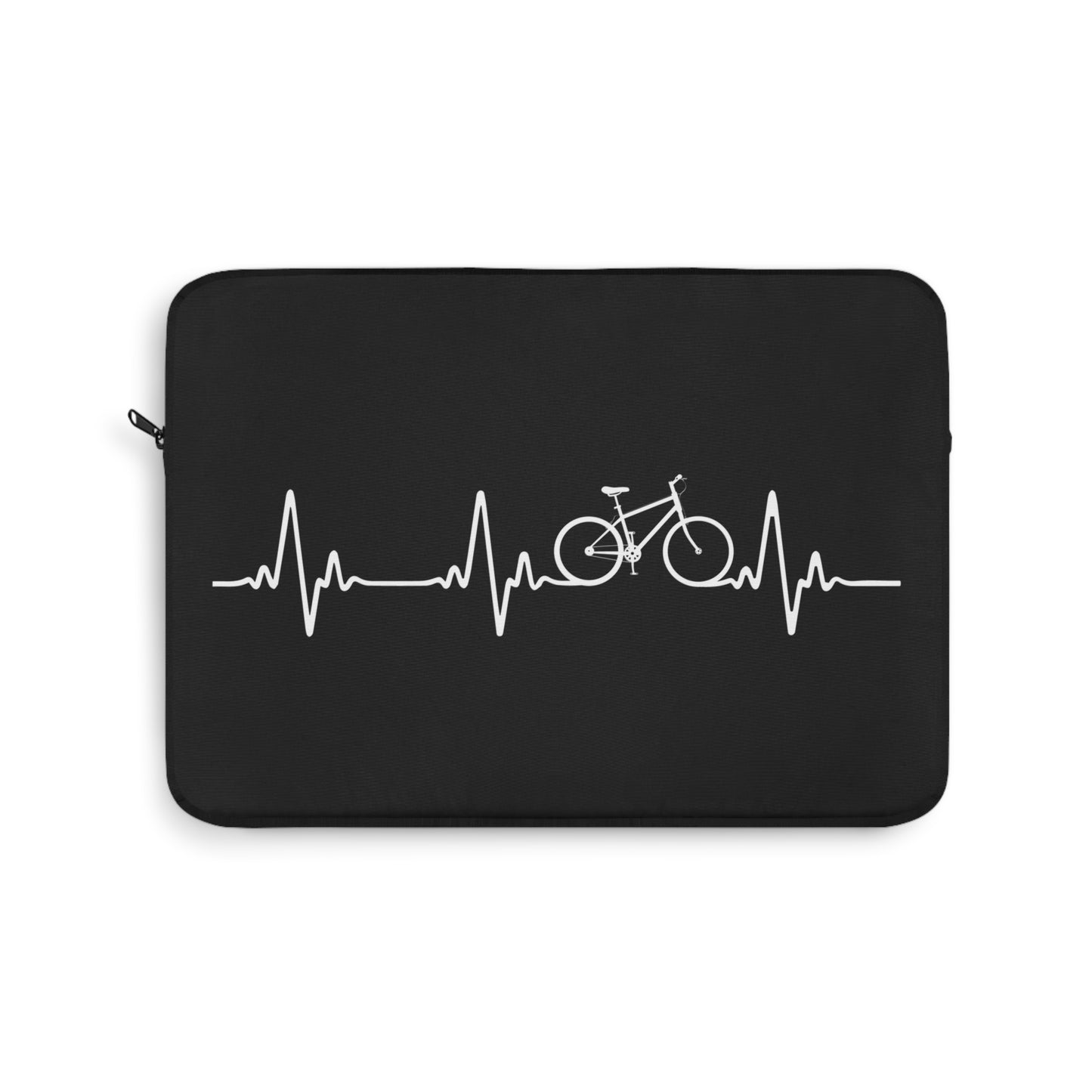 Cycling Laptop Sleeve, Bicycle Heartbeat, Bicycle Lover Gift, Protective Case, Tech Accessory, Computer Cover, Neoprene Bag