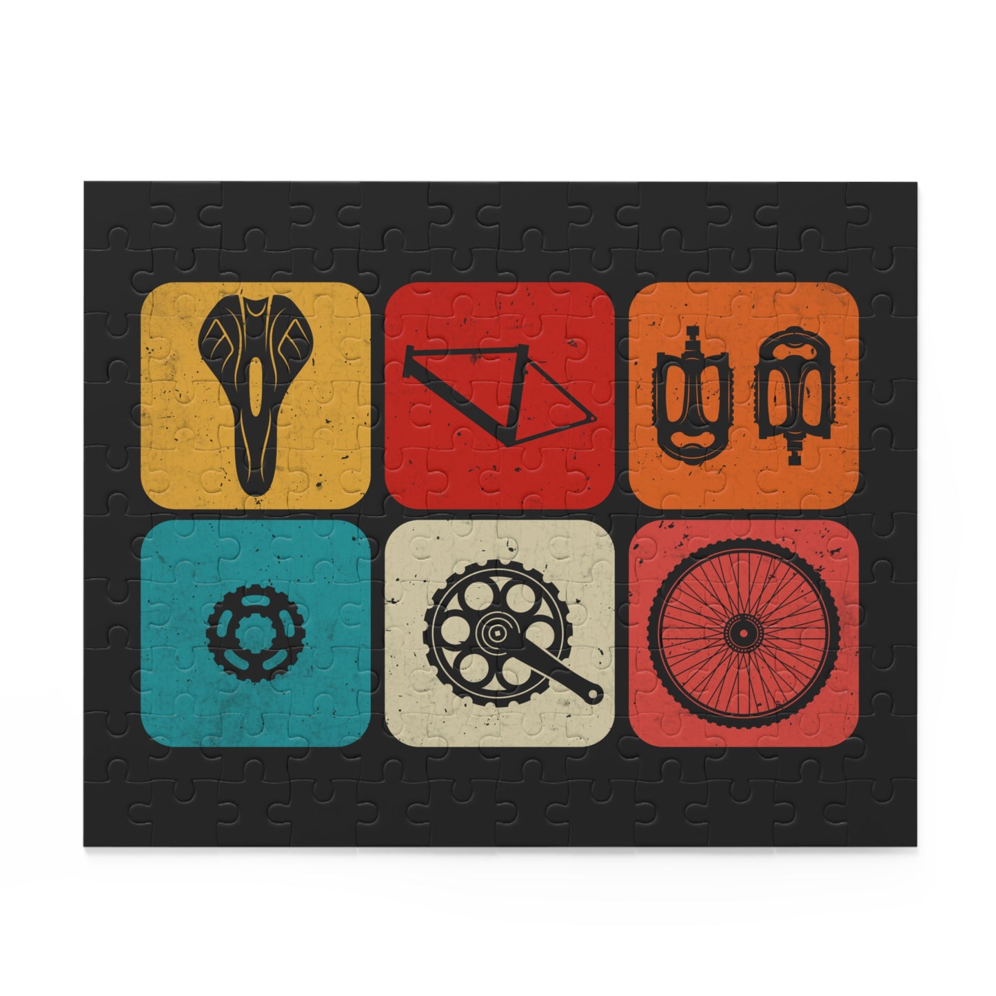 Cycling Parts Jigsaw Puzzle - Minimal Bike Components Art Puzzle