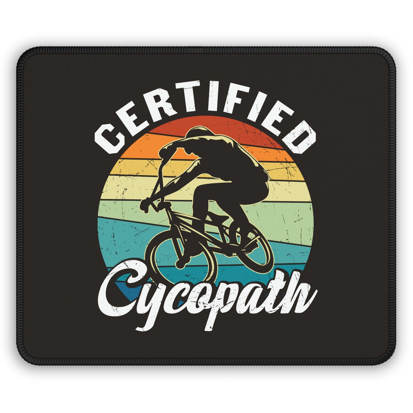 Certified Cycopath Mouse Pad - Retro Cycling Desk Decor
